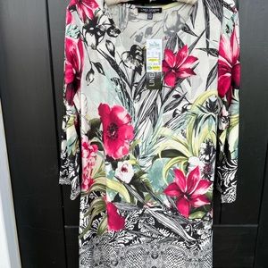 Tunic top, multi color, size L, NWT